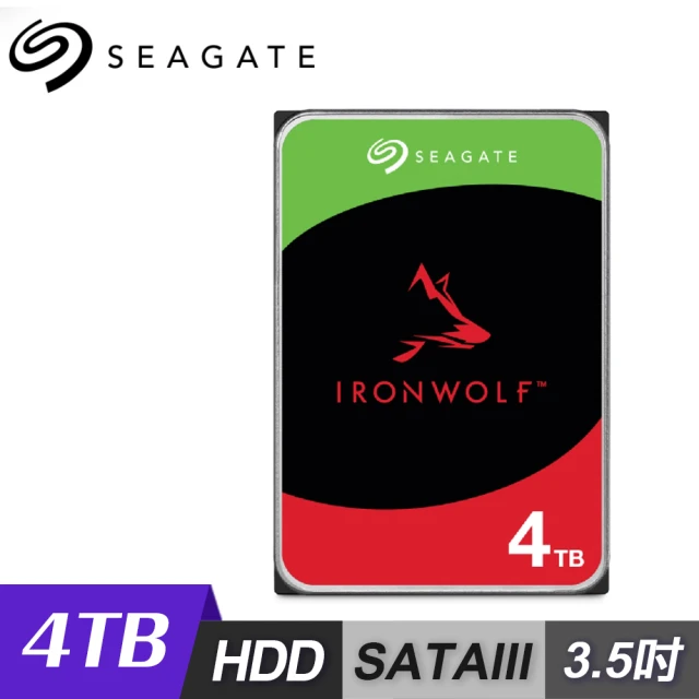 SEAGATE 希捷 IronWolf 4TB NAS硬碟 ST4000VN006