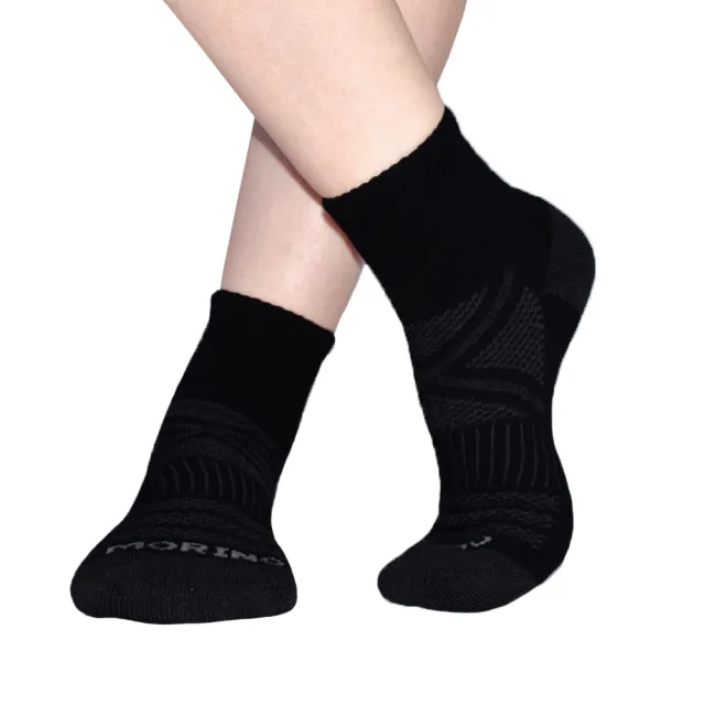 【MORINO】6雙組_MIT抗菌消臭X型氣墊1/2短襪女襪-M22-24CM(運動襪 氣墊襪  機能襪 除臭襪)