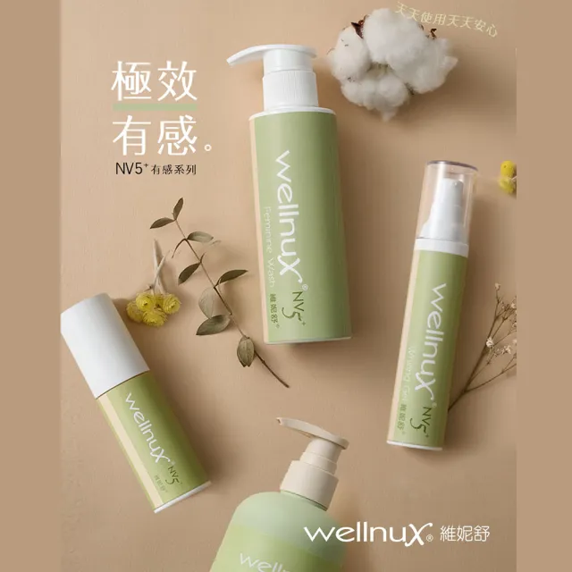 【WellnuX 維妮舒】瞬效有感潤澤組制癢去味(洗劑150ml+噴霧30ml+嫩白凝膠50ml 私密保養)