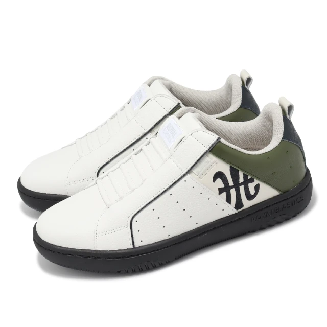 ROYAL ElasticsROYAL Elastics 休閒鞋 Icon 2.0 男鞋 白 綠 真皮 獨家彈力帶 回彈 經典(06541049)