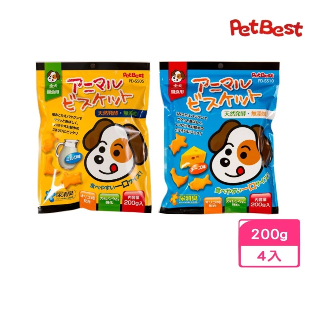 【Pet Best】動物造型餅 200g*4入組(寵物零食)