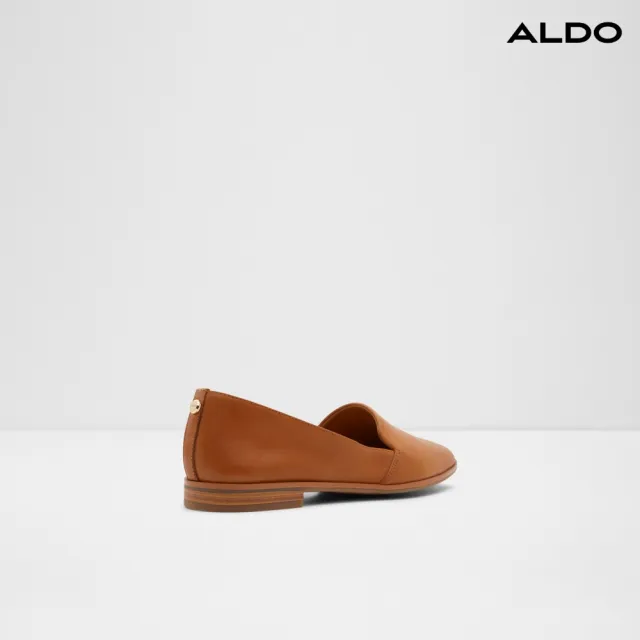【ALDO】VEADITH2.0-經典純色真皮樂福鞋-女鞋(棕色)