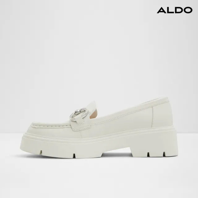 【ALDO】MISKA-品味馬銜釦厚底樂福鞋-女鞋(米白色)