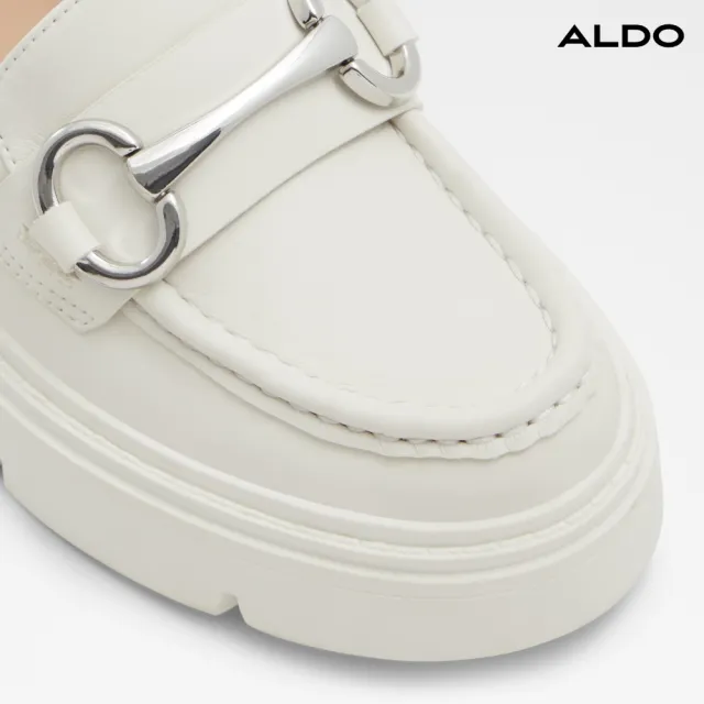【ALDO】MISKA-品味馬銜釦厚底樂福鞋-女鞋(米白色)