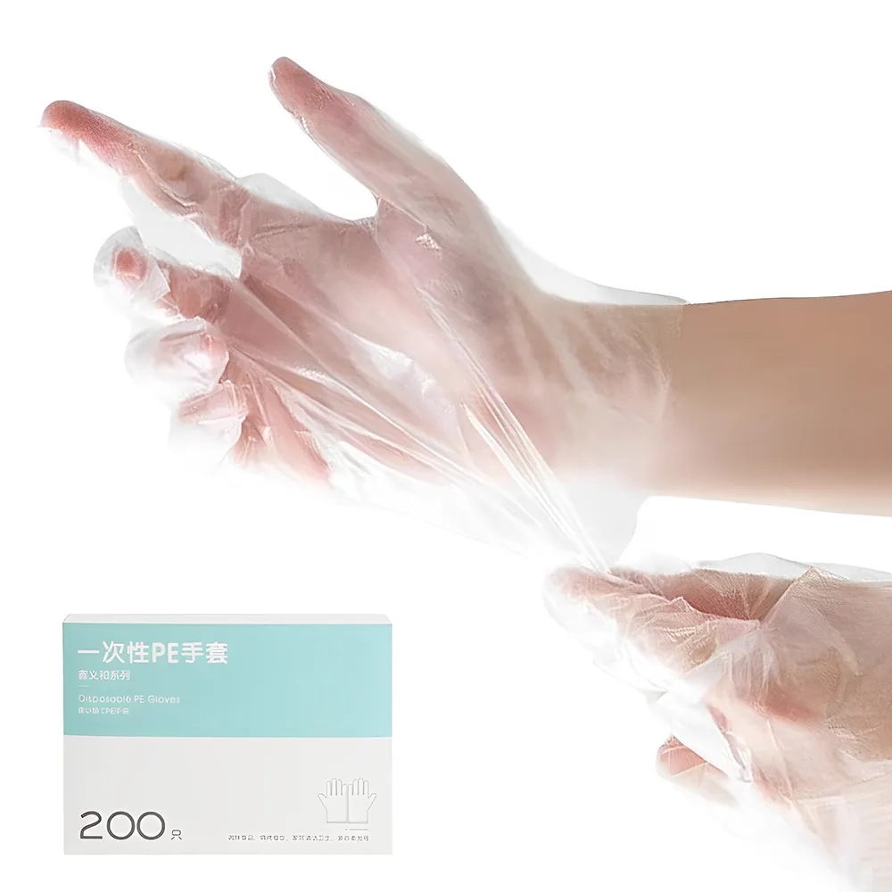 【衛生手套】一次性加厚手套-200入/盒(防油 拋棄式手套 透明手套 衛生手套 手扒雞 塑膠手套 料理 廚房)
