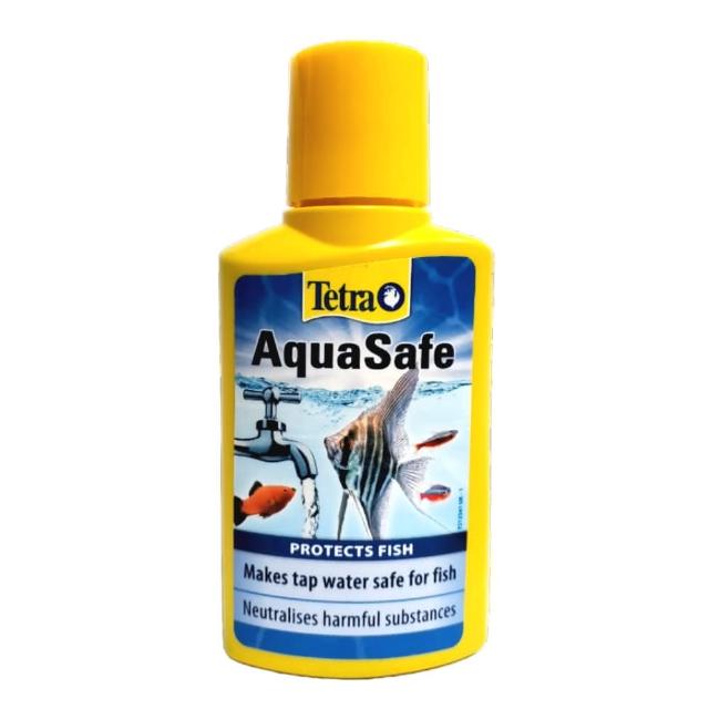 【TETRA 德彩】水質穩定劑 100ml 含維他命B可消除魚隻緊迫/獨特膠體成份護魚體AquaSafe(淡海水缸適用T113)