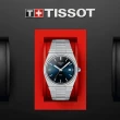 【TISSOT 天梭 官方授權】PRX系列 經典時尚酒桶形腕錶 母親節 禮物(T1374101104100)