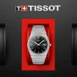【TISSOT 天梭 官方授權】PRX系列 經典時尚酒桶形腕錶 母親節 禮物(T1374101105100)