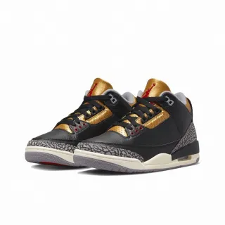 【NIKE 耐吉】Wmns Air Jordan 3 Retro Black Gold 女鞋 男鞋 黑金 小黑水泥  中筒復古 籃球鞋  CK9246-067