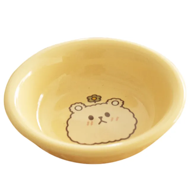 【MYUMYU 沐慕家居】沐慕熊訂製醬油碟(醬油碟 熊熊 杯子 陶瓷碗 碗盤 陶瓷盤 碗盤器皿 碗 陶瓷杯)