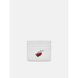 【PEDRO】情人節限量販售-真皮愛心元素卡夾-黑/白色(小CK高端品牌  禮物)