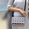【MoonDy】雙層側背包 菱格幾何包包 小包包 日本潮流包 折疊包包 攜便包 個性百搭包 雙色雙面 情侶包包