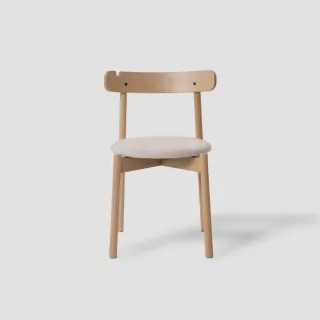 【HOLA】PODIUM PLUS櫸木餐椅 淺木 米色