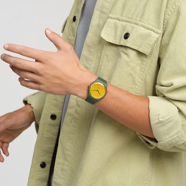 【SWATCH】New Gent 原創系列手錶 GOLD IN THE GARDEN 男錶 女錶 手錶 瑞士錶 錶(41mm)