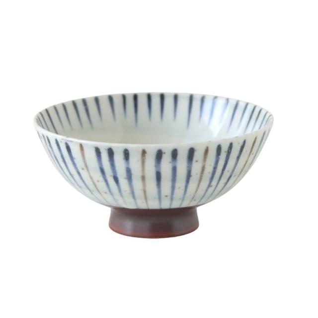 【Just Home】日本製美濃燒陶瓷5吋中式飯碗250ml-十草(深丸大平碗)
