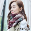 【AnnaSofia】保暖棉麻感圍巾披肩 現貨(多款任選)