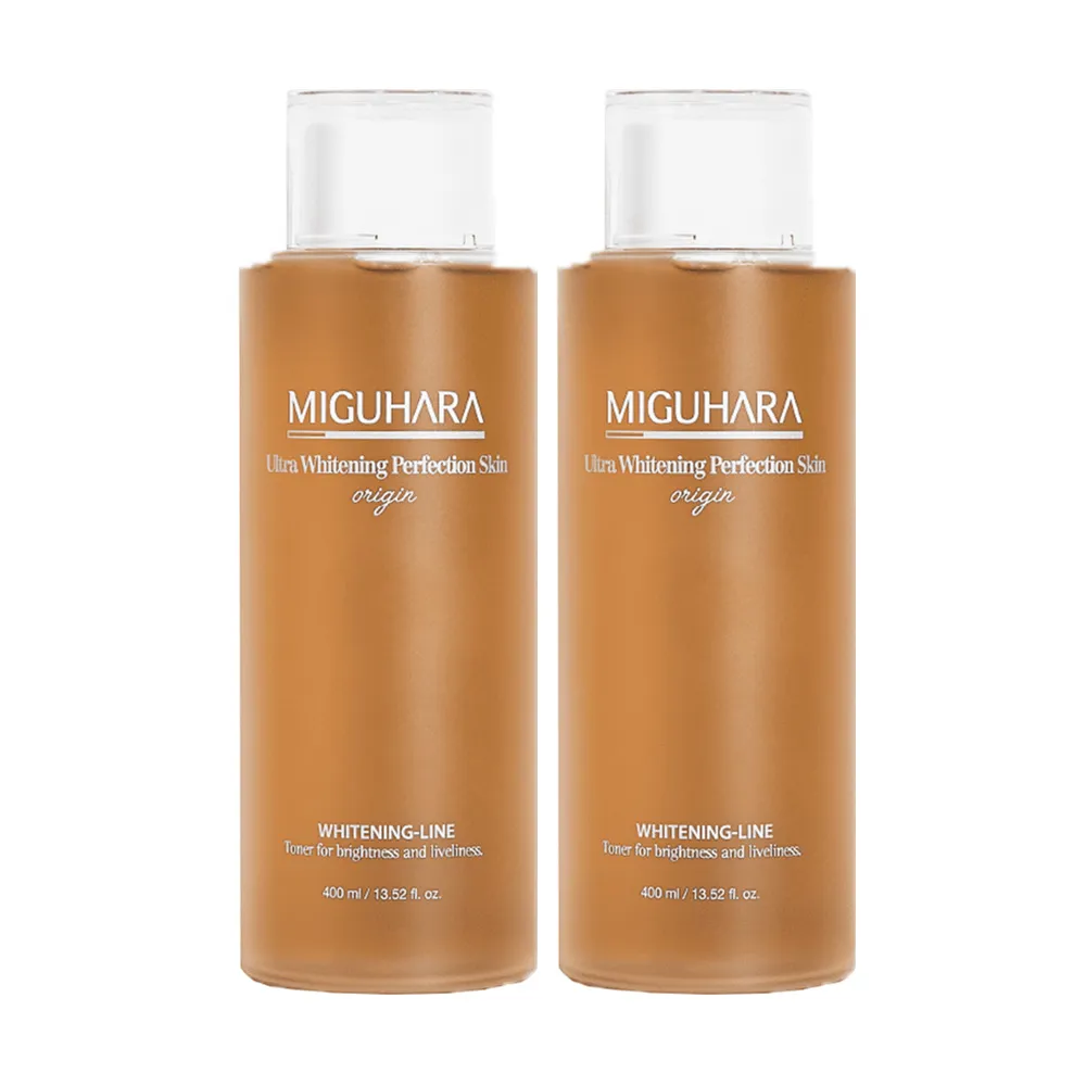 【MIGUHARA】燈泡發光化妝水 400ML 2入組(大黃水 化妝水 濕敷 透亮 爽膚水 美白 熬夜 韓國)