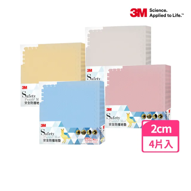 【3M】兒童安全防撞地墊61.5cm-4片(4色選)