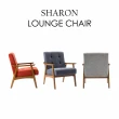 【E-home】Sharon雪倫拉扣布面厚感實木腳休閒椅 3色可選(單人沙發 接待椅 美甲)