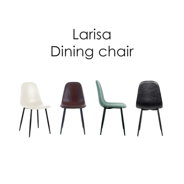 【E-home】Larisa萊麗莎簡約餐椅 4色可選(休閒椅 網美椅 會客椅 美甲)