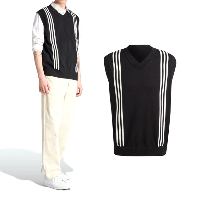 adidas 愛迪達 Hack KNT Vest 男款 黑白色 運動 慢跑 休閒 棉質 保暖 背心 HZ0713