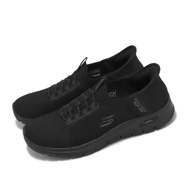 SKECHERSSKECHERS 休閒鞋 Arch Fit Vista Slip-Ins 女鞋 黑 套入式 懶人鞋 避震 輕量 健走鞋(104379-BBK)