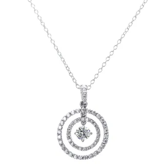 【DOLLY】0.50克拉 天然鑽石完美車工鑽石項鍊-006(母親節 情人節 交換禮物首選)