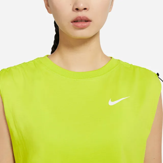 【NIKE 耐吉】上衣 女款 運動背心 AS W NSW ESSNTL DF SL TOP 綠 DM6235-321