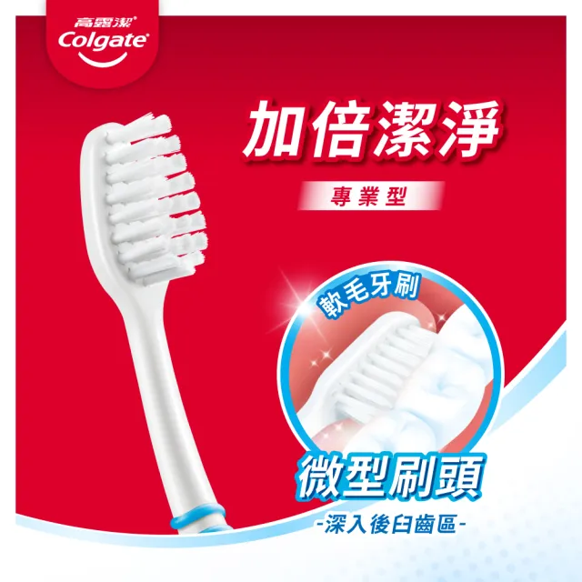 【Colgate 高露潔】專業型超小刷頭牙刷6入(軟毛牙刷)