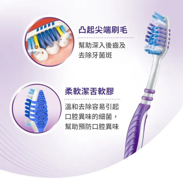 【Colgate 高露潔】適齒彈力牙刷3入(軟毛牙刷/深層潔淨)