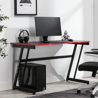 【E-home】Mars戰神Z型碳纖維炫感電競桌(書桌 工作桌 長方桌)