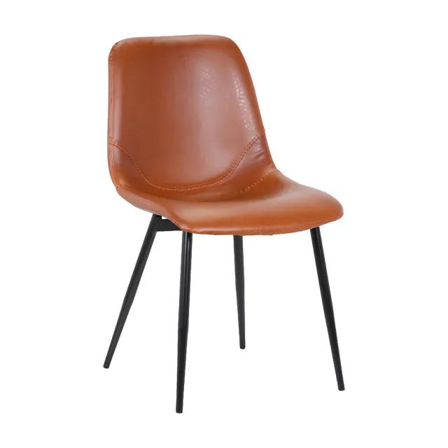 【E-home】Cliff克里夫工業風造型餐椅 2色可選(休閒椅 網美椅 會客椅 美甲 工業風)