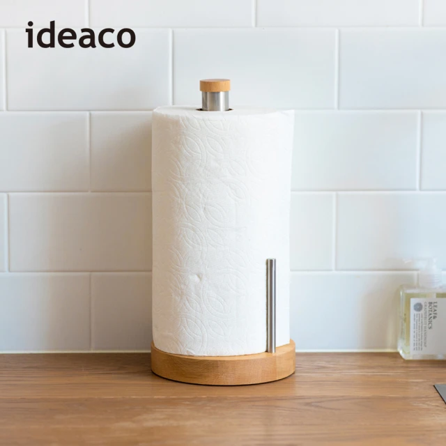 【ideaco】Plus原木不鏽鋼廚房紙巾收納座-美規加大款(304不鏽鋼/Costco/紙巾架)