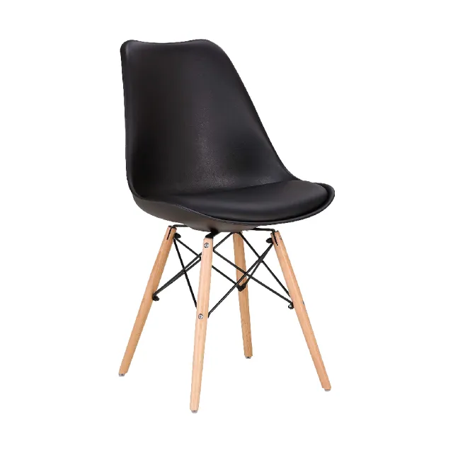 【E-home】EMSBC北歐經典造型軟墊餐椅 5色可選(網美椅 會客椅 美甲 主人椅)