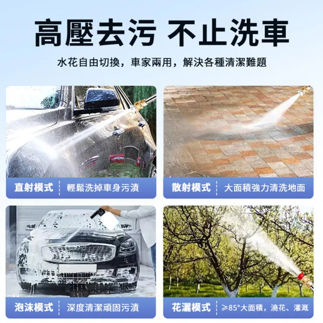 【小不記】無線手持高壓水槍/洗車水槍/清洗水槍/電動水槍/清洗機(1000W大功率 牧田通用款 洗車機 清洗機)