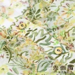 【MYVEGA 麥雪爾】植物印花荷葉領七分袖雪紡上衣-綠(2024春夏新品)