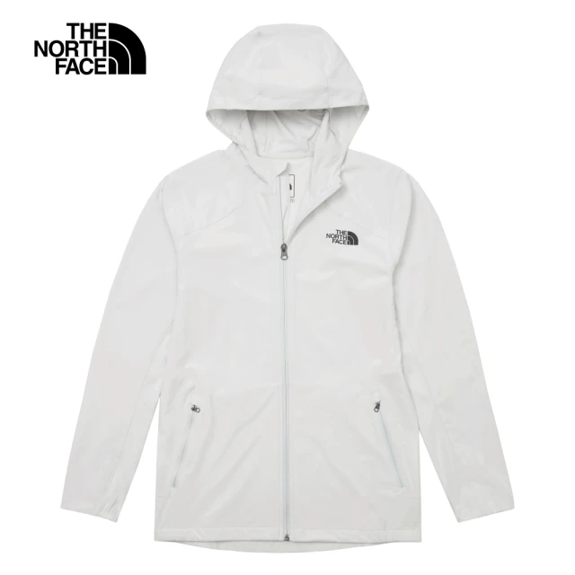 The North Face 北面男款白色舒適保暖連帽外套｜