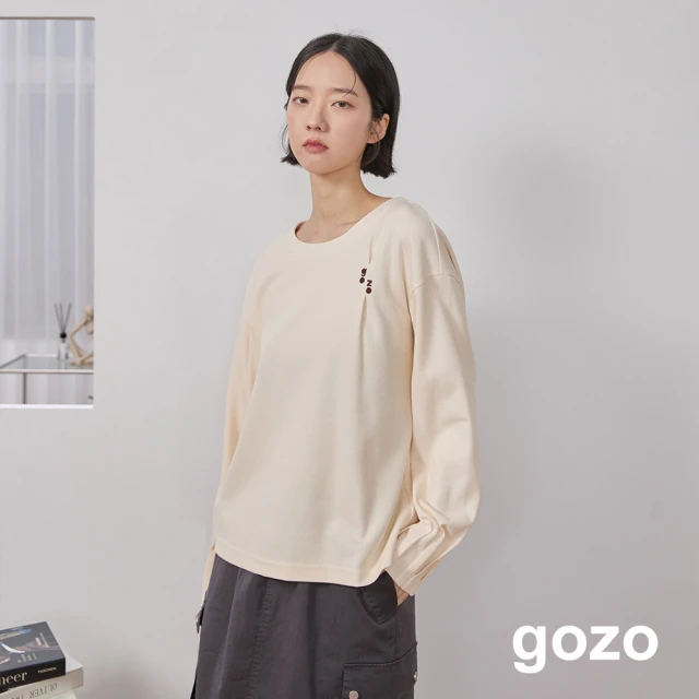 gozogozo gozo鳳梨紋抓褶造型上衣(兩色)