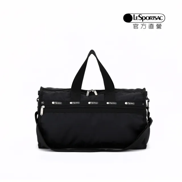 【LeSportsac官方直營】輕量尼龍 中型旅行袋(1382 經典黑)