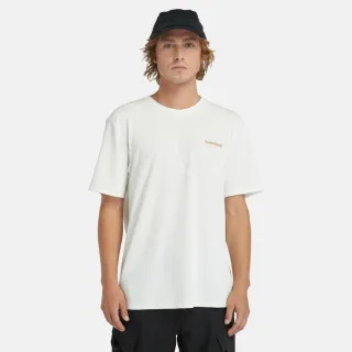 【Timberland】男款復古白 Polartec 科技快乾透氣短袖T恤(A4215CM9)