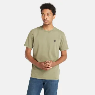 【Timberland】男款灰綠色短袖 T 恤(A2PW3590)