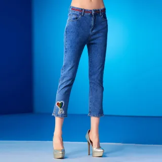 【GLORY21】速達-網路獨賣款-百搭美形顯瘦丹寧牛仔褲(藍色)