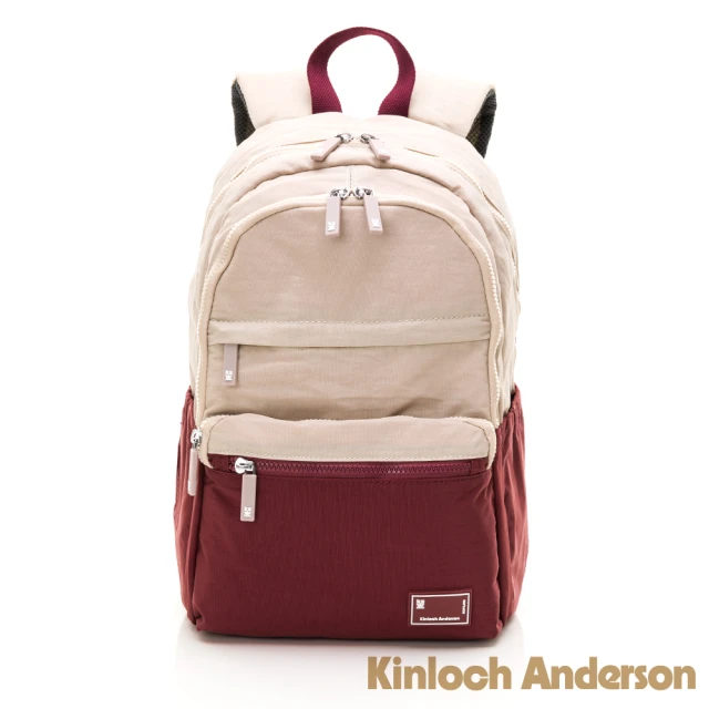 Kinloch Anderson 清新摩卡 大容量後背包(酒紅)