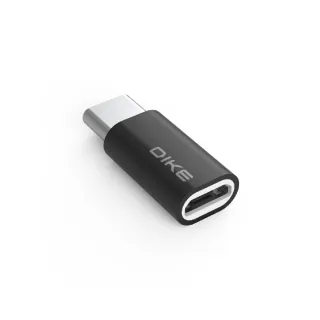 【DIKE】Micro USB轉Type-C 鋁合金轉接頭(DAO103BK)