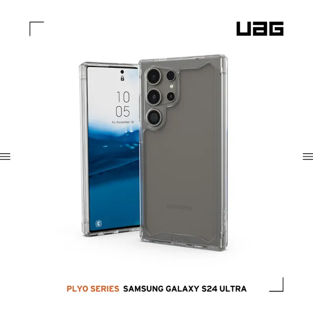【UAG】Galaxy S24 Ultra 耐衝擊保護殼-極透明(有效抵擋UV紫外線 支援無線充電)