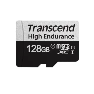 【Transcend 創見】USD350V High Endurance microSDXC UHS-I U1 128GB 高耐用記憶卡(TS128GUSD350V附轉卡)