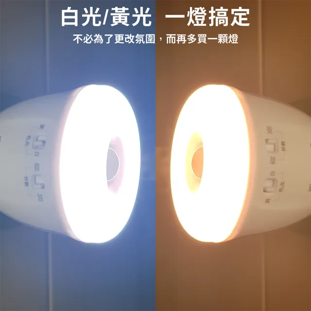 【明沛】4W LED 雙色光彎管感應燈(全電壓-一鍵切換 白/黃光-時間可切換-MP9409)