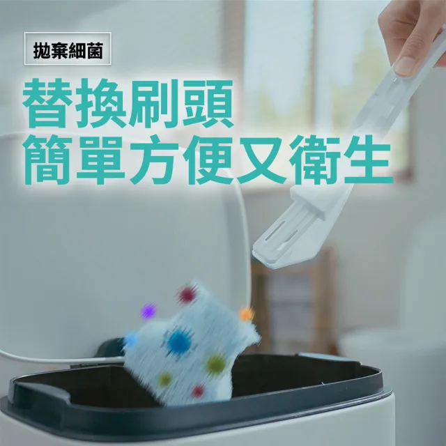 【3M】百利替換式馬桶刷-除菌抗汙清潔型(1柄4刷頭 無香)