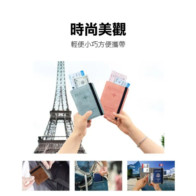 【ROYAL LIFE 皇室生活】防盜刷皮革旅行證件護照夾(護照包/防盜刷/護照套/機票夾/證件收納