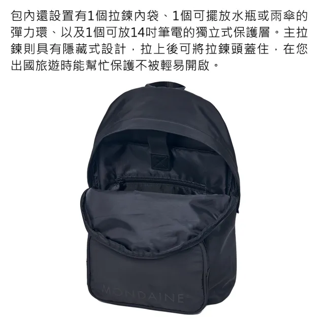 【MONDAINE 瑞士國鐵】Urban Backpack都市輕旅後背包(黑)